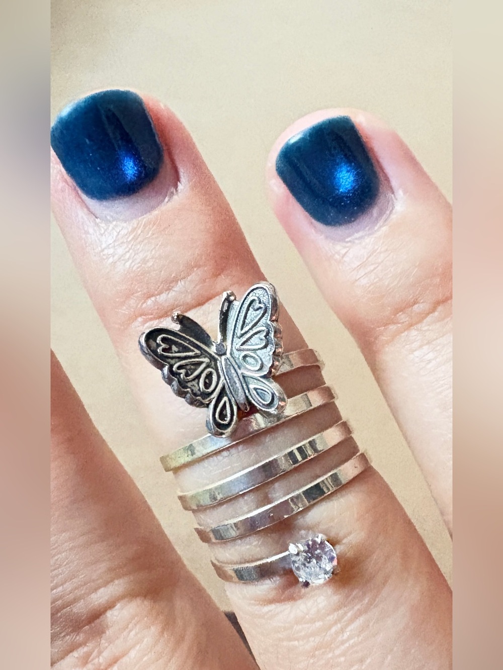 Sterling Silver Butterfly Ring